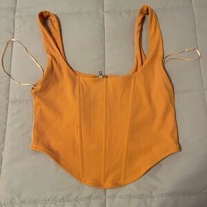 Orange Ruby and Jenna corset top